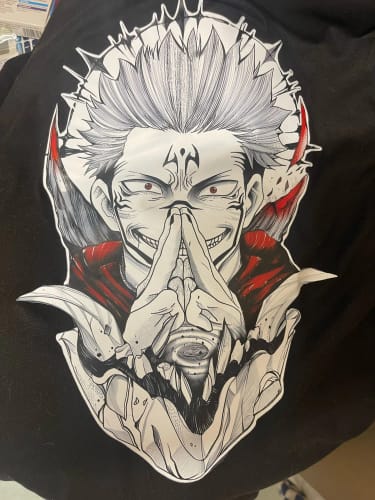 Customer photo review of Ryomen Sukuna Fashion Tee – Men & Women