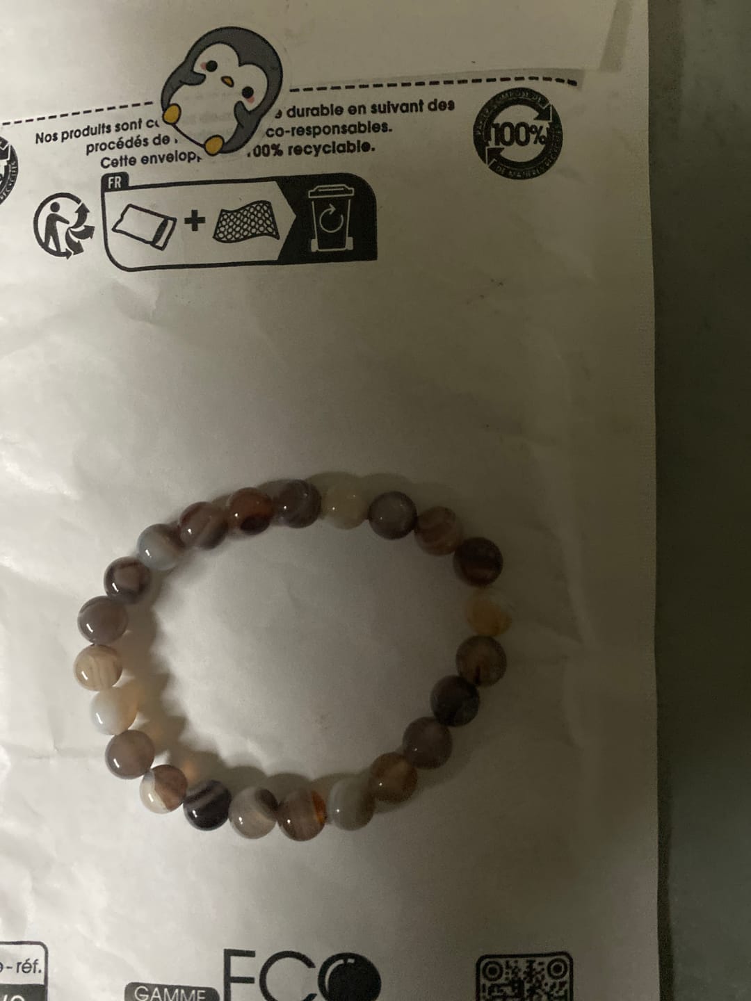 Customer photo review of Bracelet Agate du Botswana "Ancrage Apaisant"