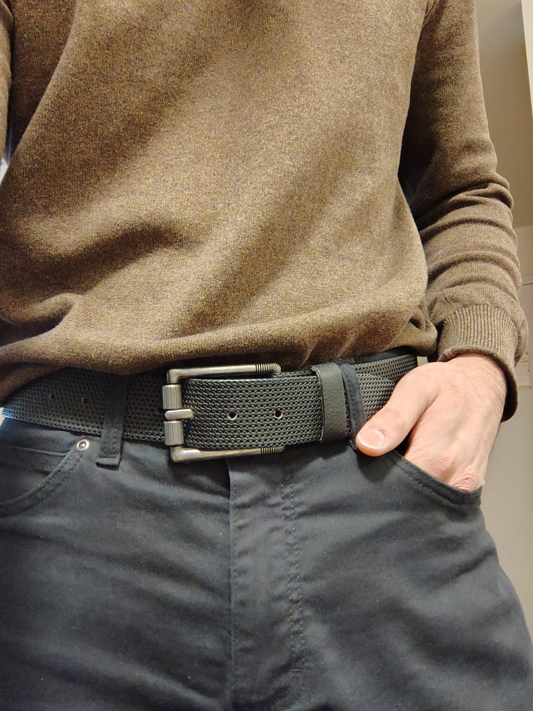 Customer photo review of The Steampunk Belt- Heavy Duty Full Grain Leather Belt