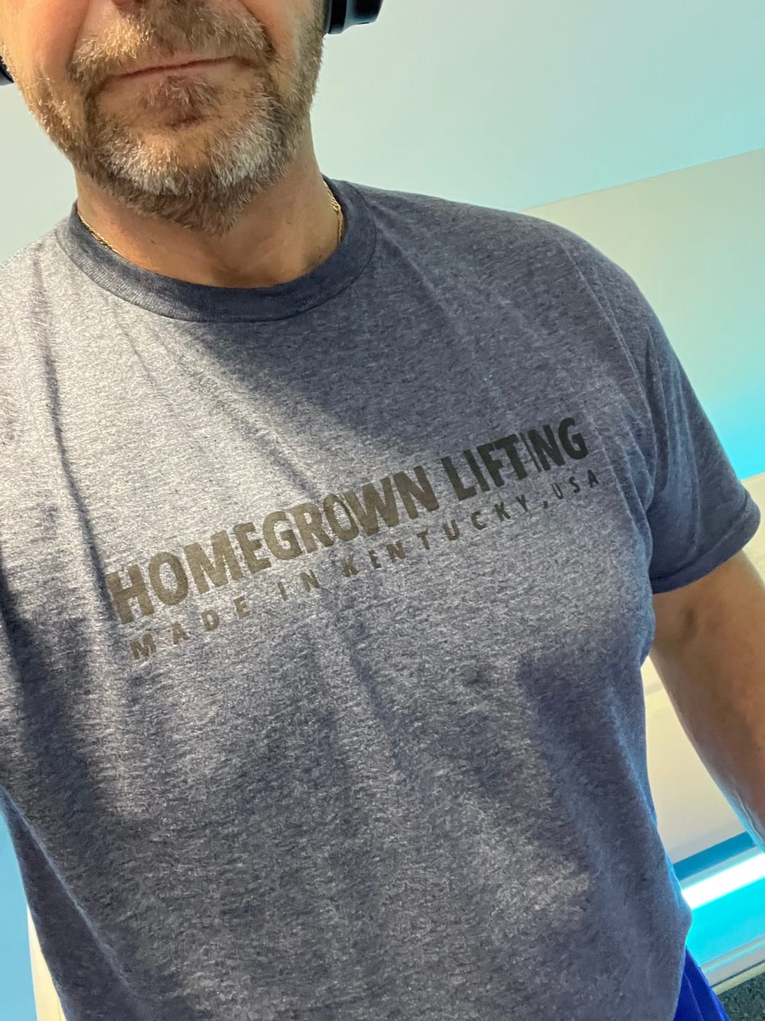 Customer photo review of HomeGrown Lifting Dark Grey T-Shirt