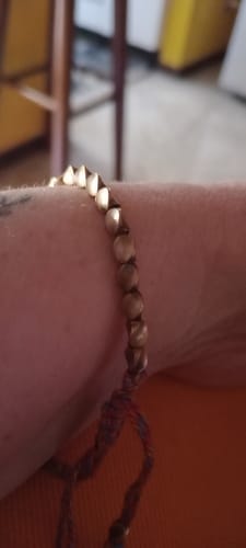 Customer photo review of Bracciale tibetano della felicità e della fortuna in perle di rame