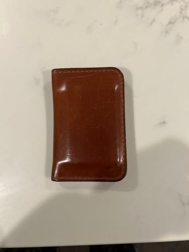 Customer photo review of No.52 | 'Buck Brown' Vertical Leather Wallet For Men