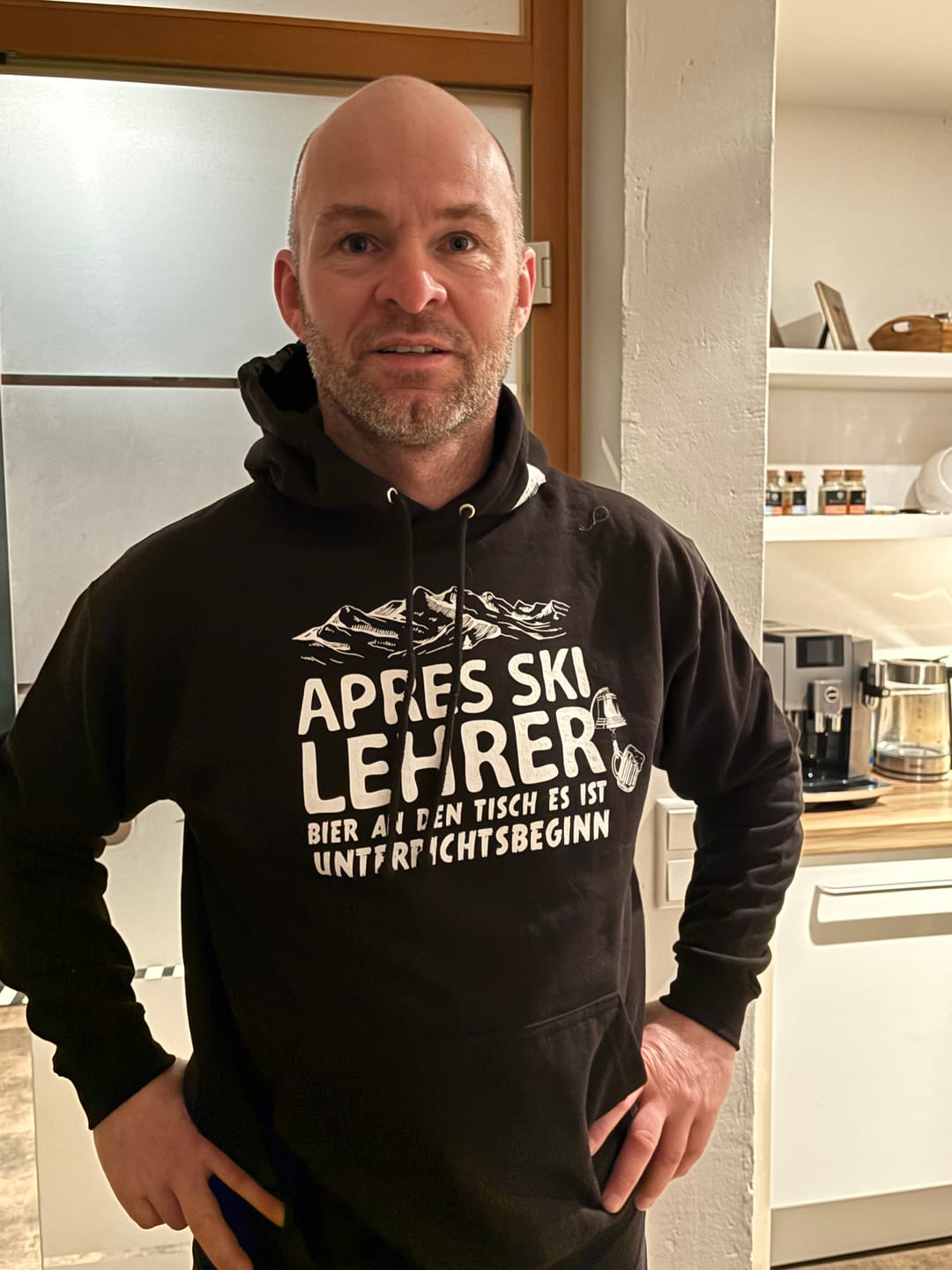 Customer photo review of Apres Ski Lehrer Hoodie Unisex
