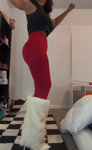 Customer photo review of OMERA-WHITE STILETTO BOOT