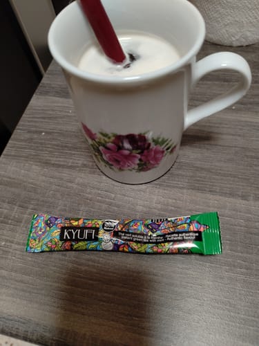 Customer photo review of Thé Noir Instantané À La Menthe - Sans Sucre