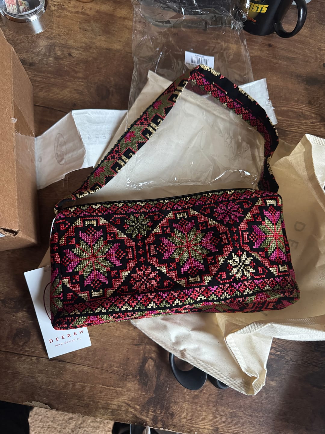 Customer photo review of Embroidered Baguette Bag