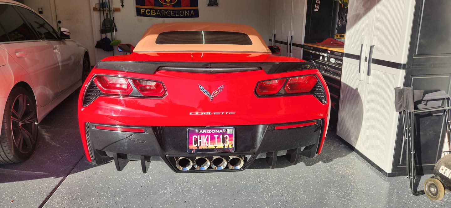 Customer photo review of Corvette C7 Rear Bumper Diffuser Fins