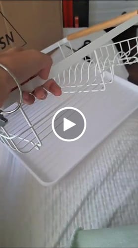 Customer video review of Escurridor Nordico Secaplatos Vajilla Con Bandeja y Madera