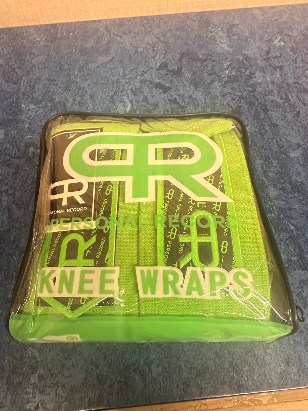 Customer photo review of Personal Record Heavy Duty Premium Knee Wraps - PR906 - Neon