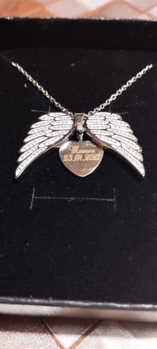 Customer photo review of Collana Angelo Mio Con Incisione Personalizzata