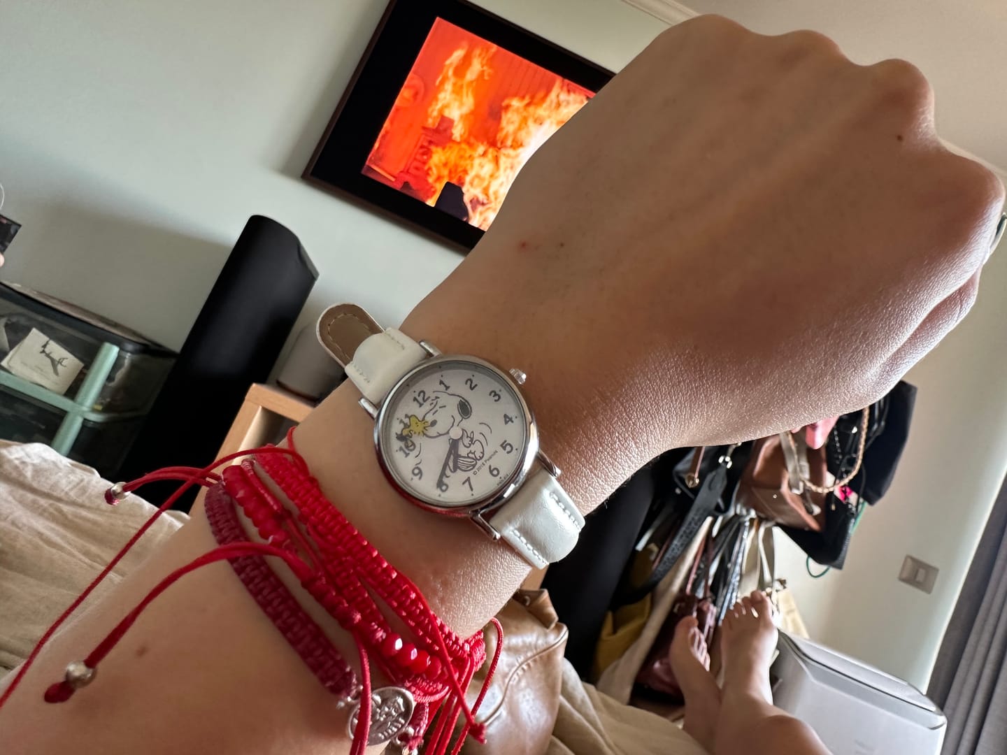 Customer photo review of Reloj Q&Q JDM P003-314 Peanuts Snoopy Mini 26mm