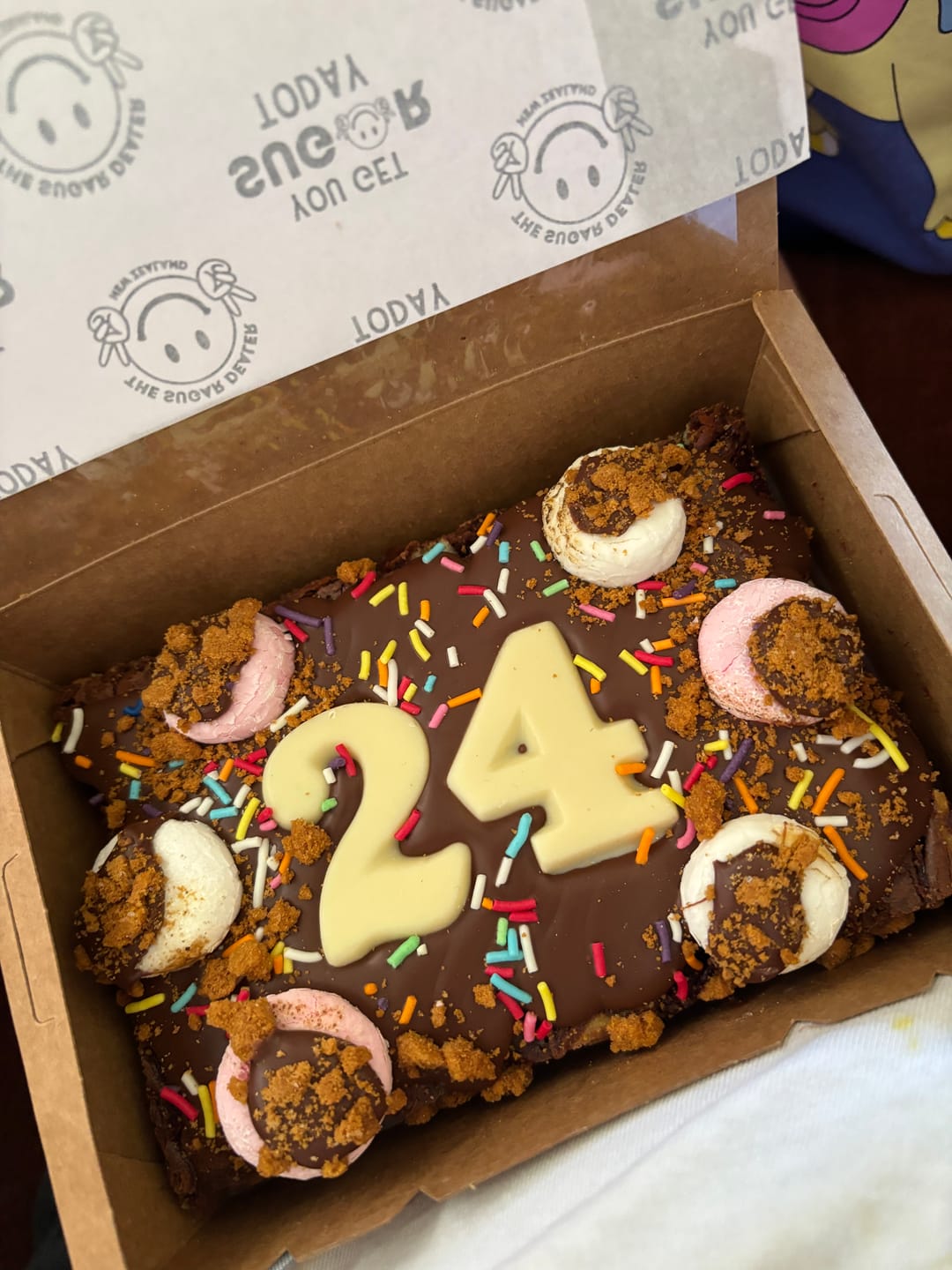 Customer photo review of Mini birthday brownie