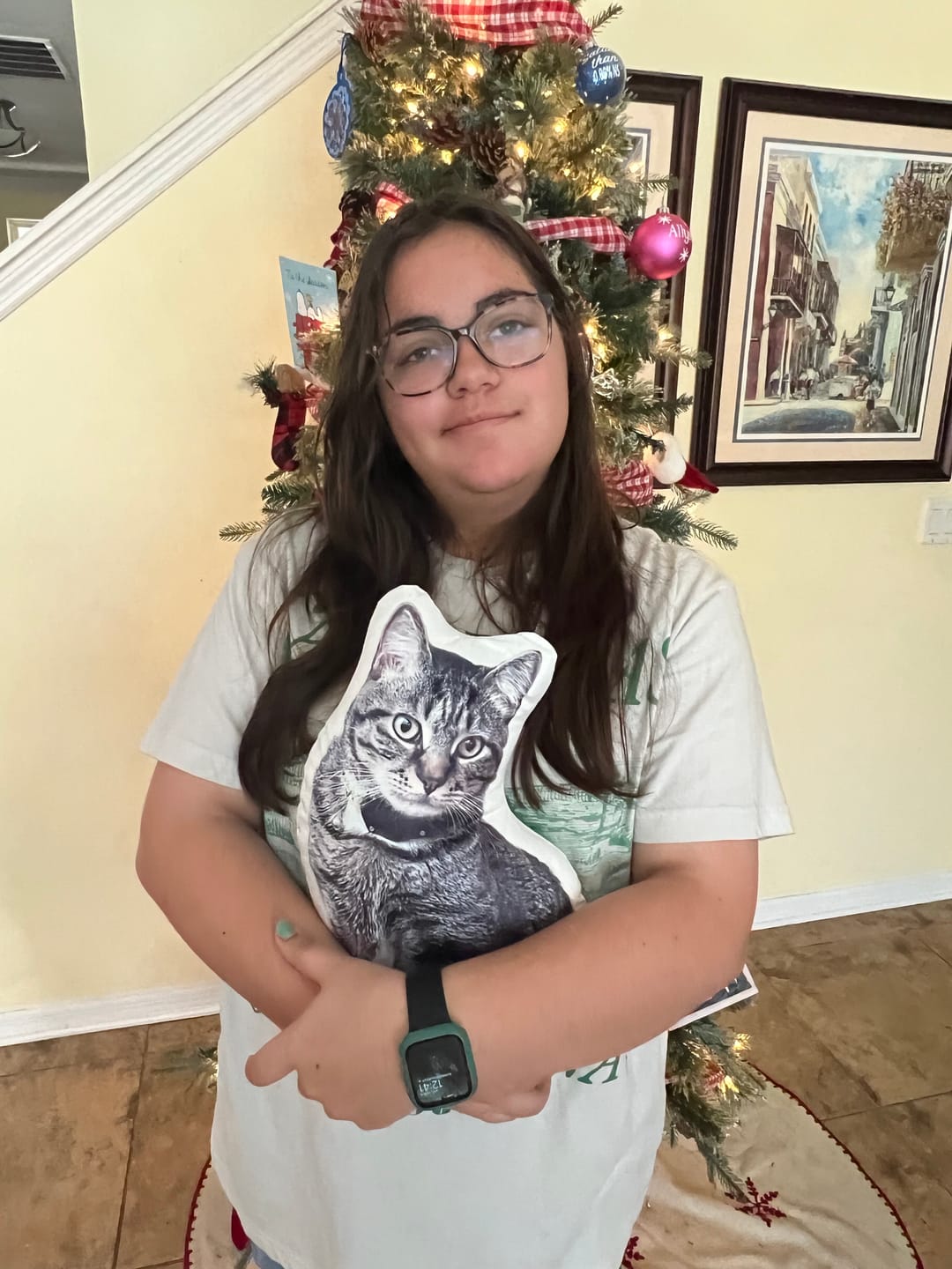 Customer photo review of Custom Shaped Pillow with Loved One Picture of Person/Pet Personalized 3d Photo Pillow
