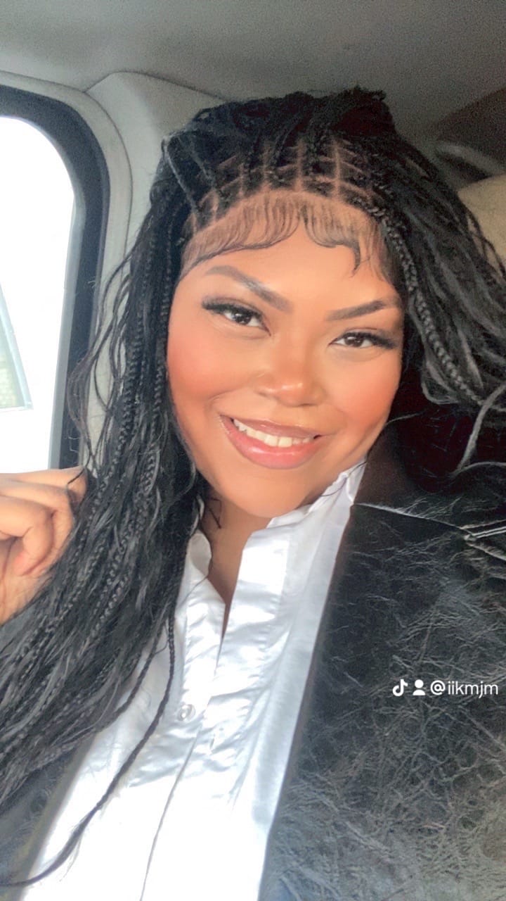 Customer photo review of Bohemian Knotless (100% water wave humanhair curl)