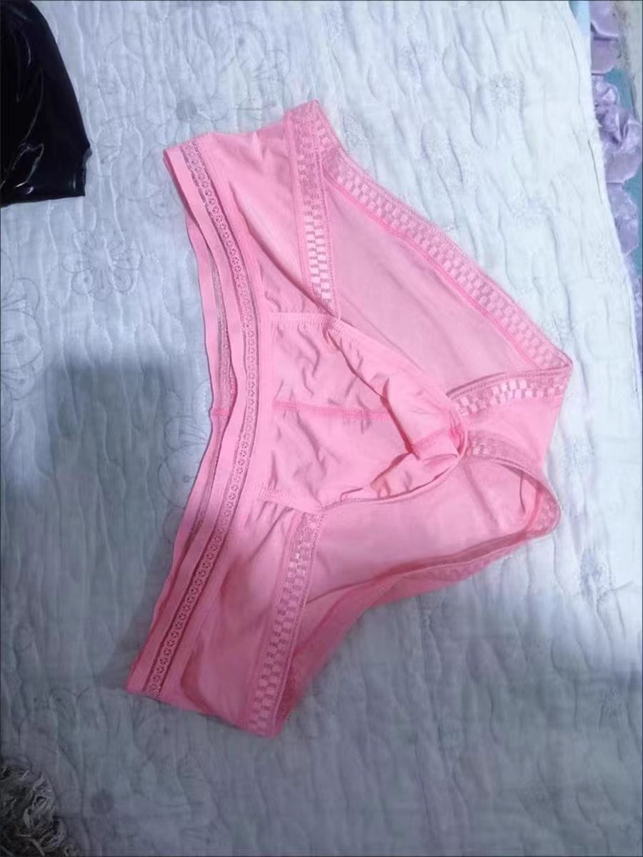 Customer photo review of Men's Sexy Hollow Low-rise Briefs