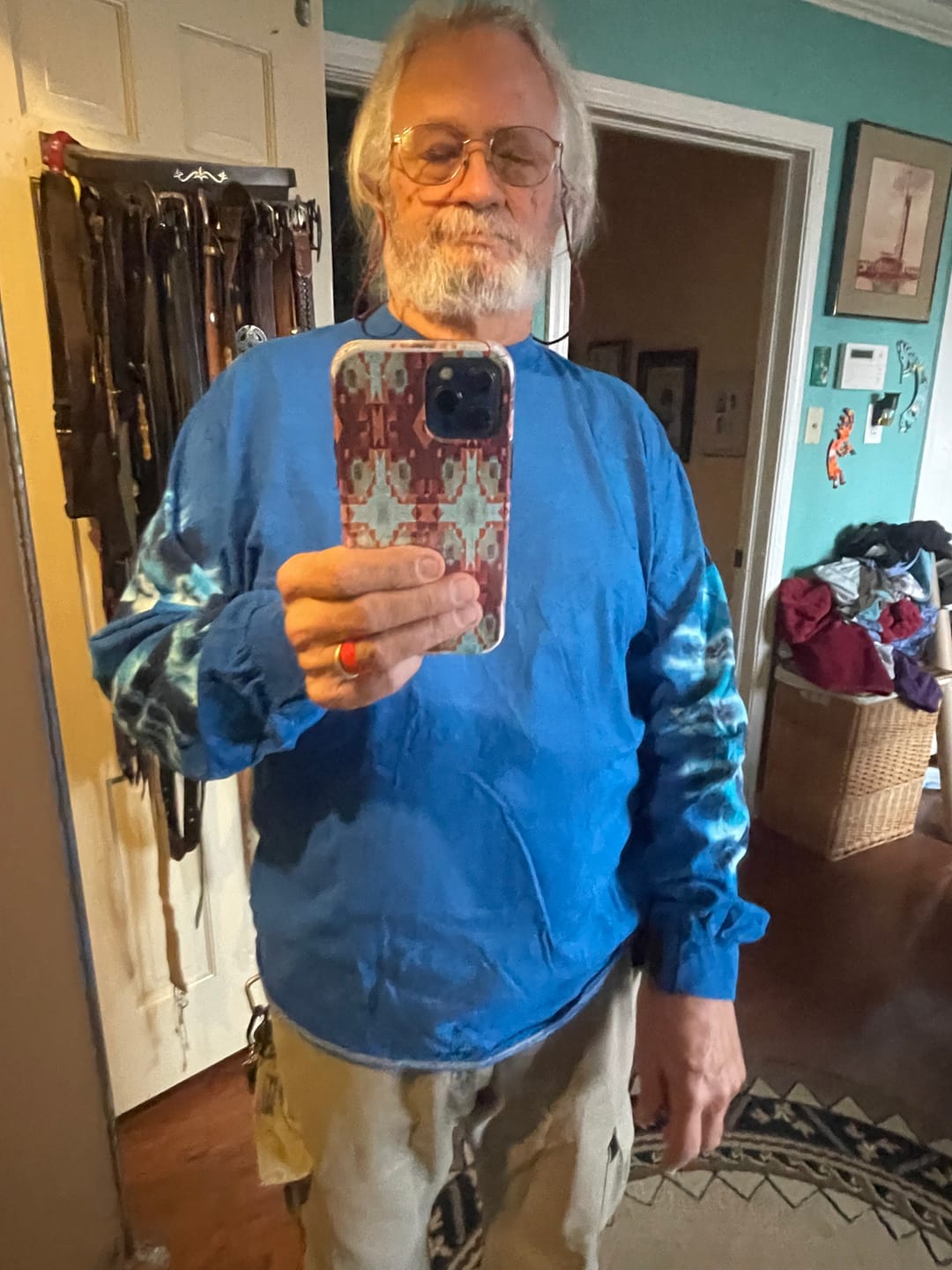 Customer photo review of Windjammer Long Sleeve Tie Dye T Shirt
