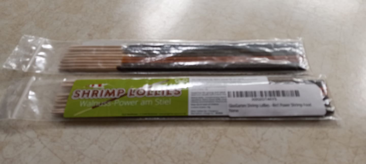 Customer photo review of Shrimp Lollies