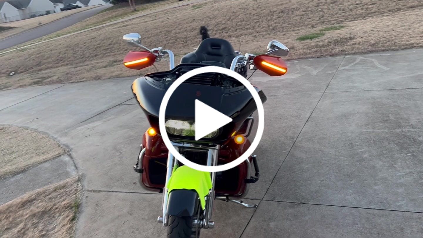Customer video review of Harley Hand Guards with LED for Touring & Softails