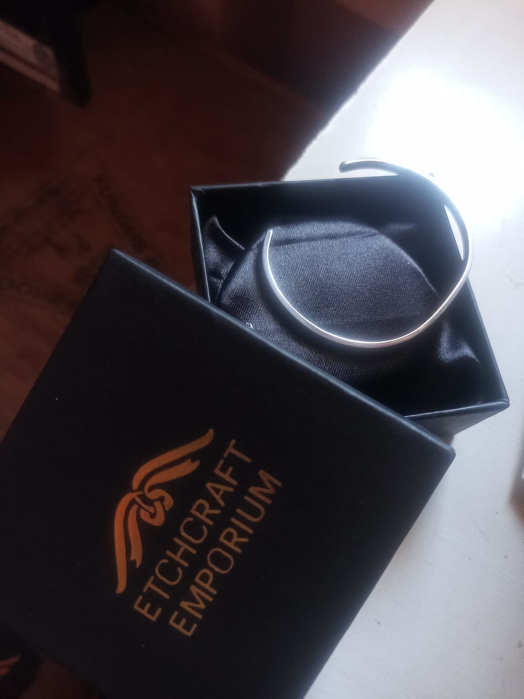 Customer photo review of Personalised Silver Bracelet
