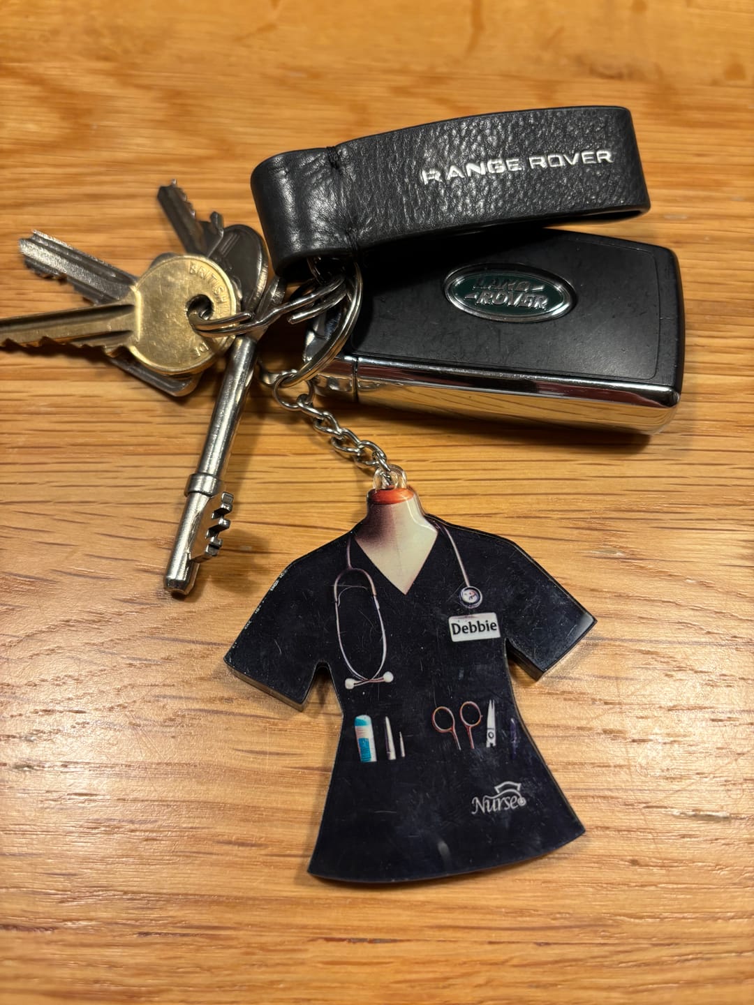 Customer photo review of Nurse Uniform Custom Name Personalized Keychain