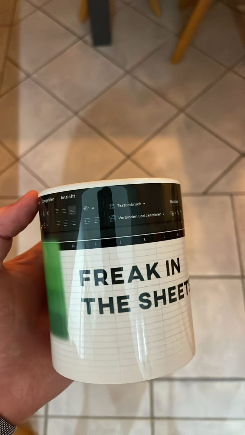 Customer photo review of Freak in the sheets MEME | TASSE