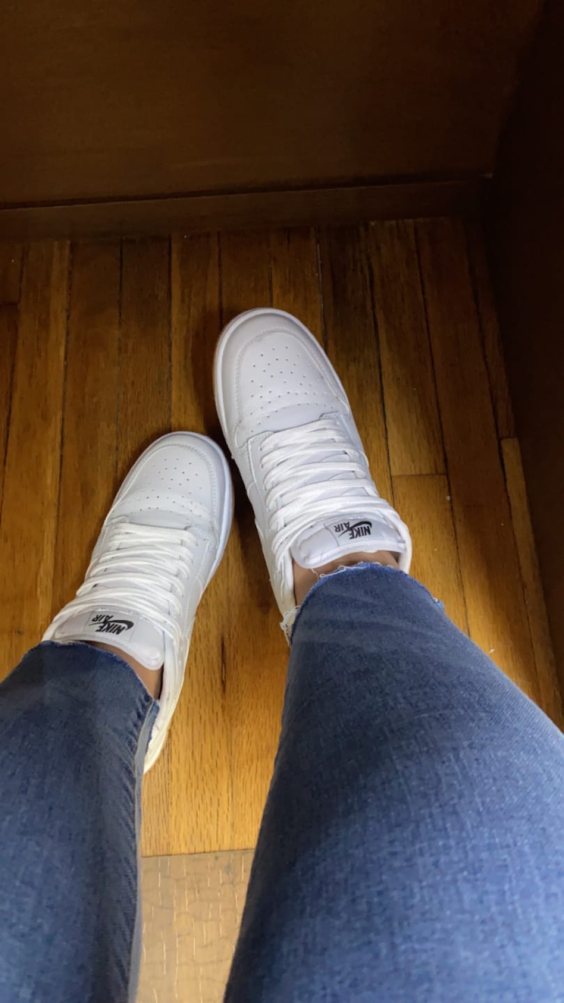 Customer photo review of Tenis Dunk Blanco Ambar