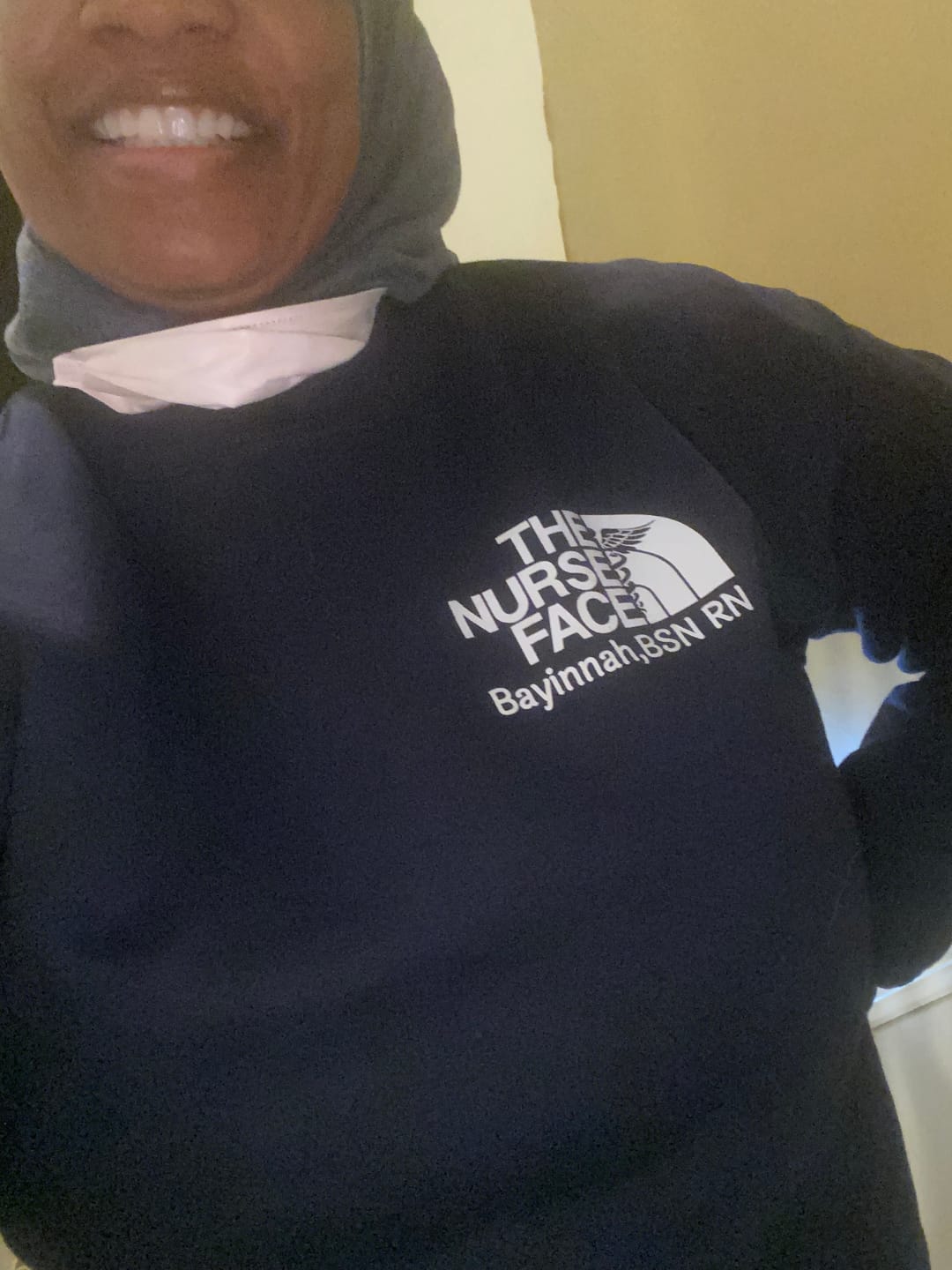 Customer photo review of 18000 | The Nurse Face Unisex Sweatshirt
