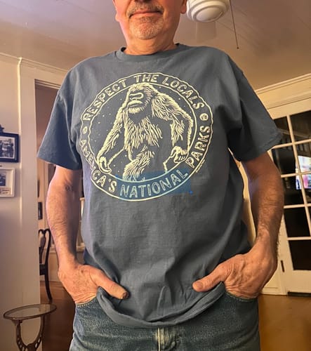 Customer photo review of Respect The Locals Bigfoot Tee