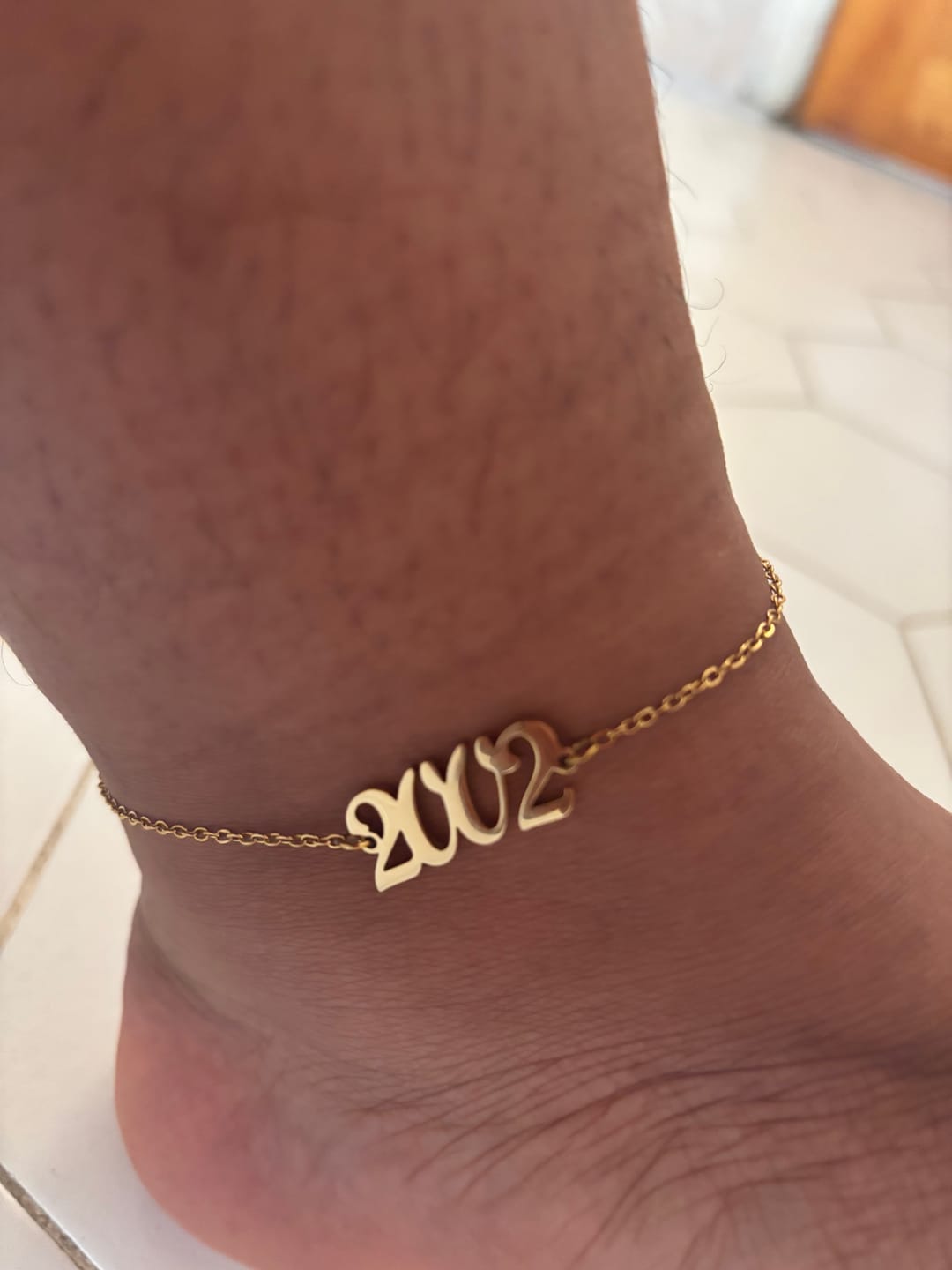 Customer photo review of Year Anklet