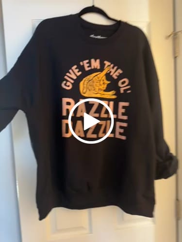 Customer video review of Razzle Dazzle Sweatshirt