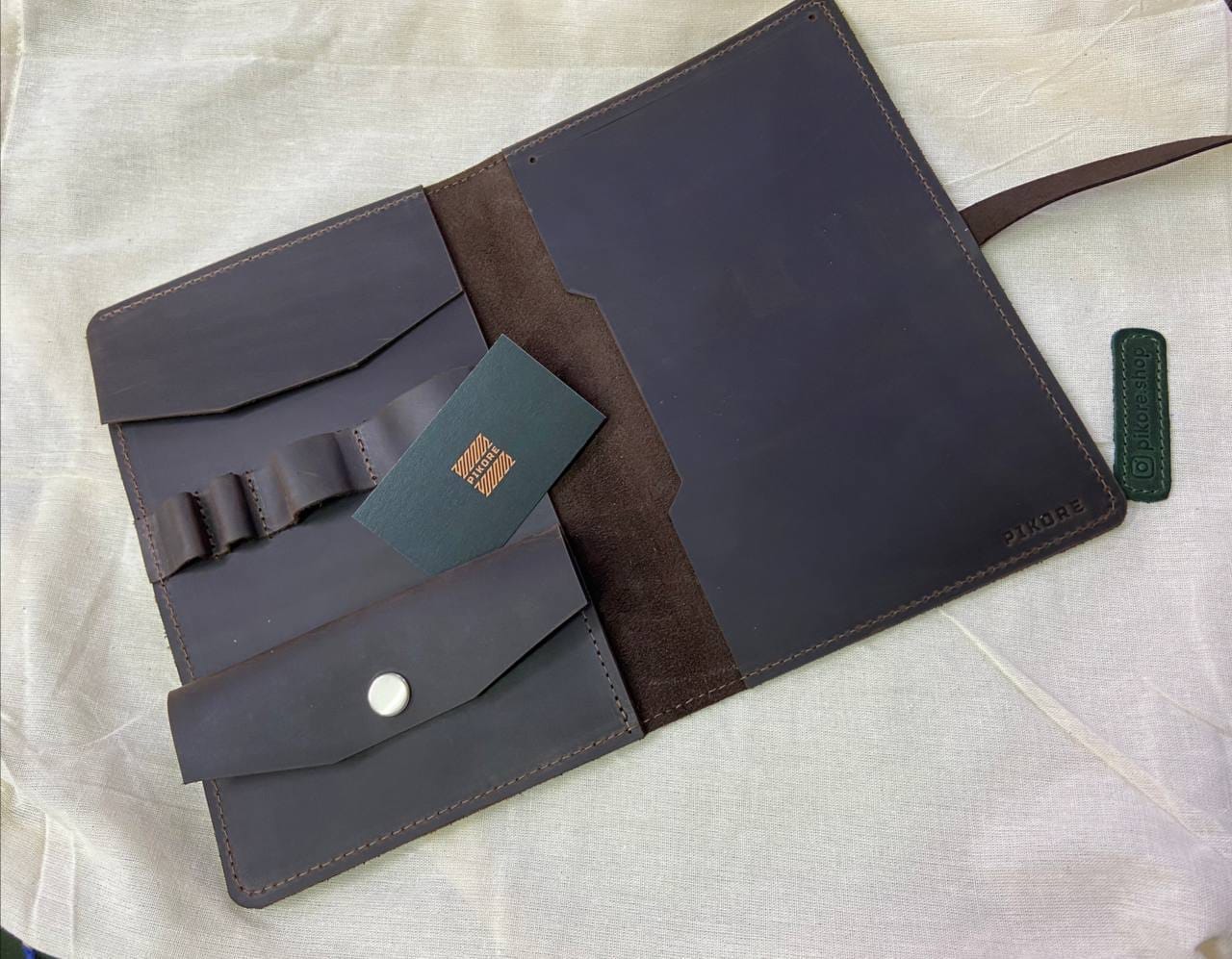 Customer photo review of Leather Custom Sketchbook