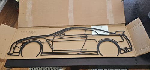 Customer photo review of GTR R35 Detailed Metal Silhouette Wall Art