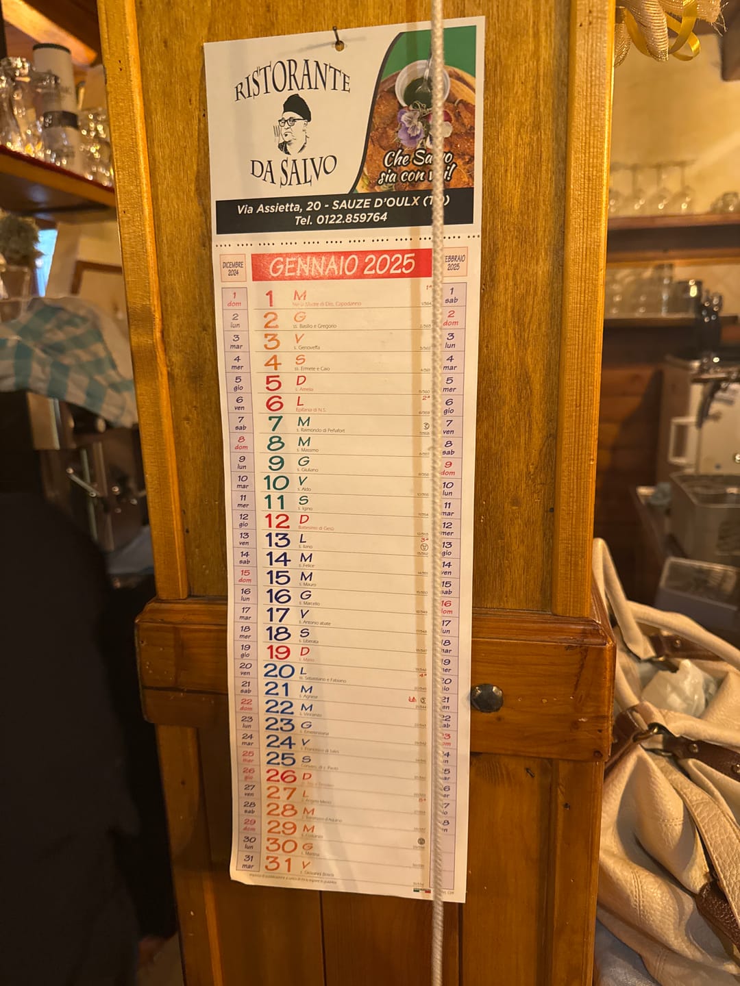 Customer photo review of Calendario Slim