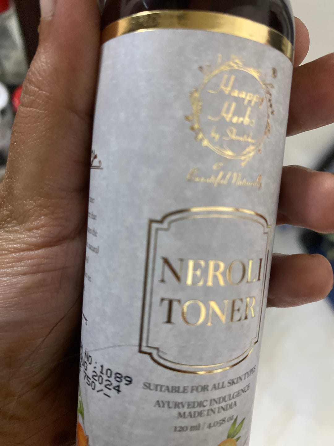 Customer photo review of Neroli Toner - 120ml