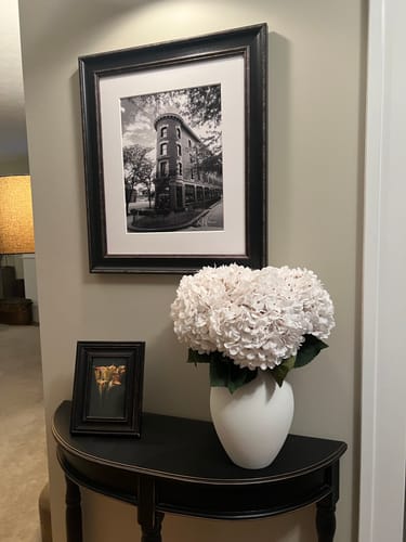 Customer photo review of Large Faux Hydrangea - White (5 Stems)