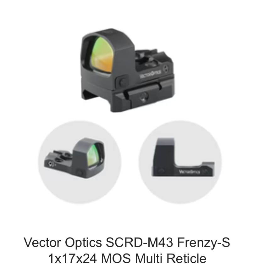 Customer photo review of Vector Optics SCRD-M43 Frenzy-S 1x17x24 MOS Multi Reticle