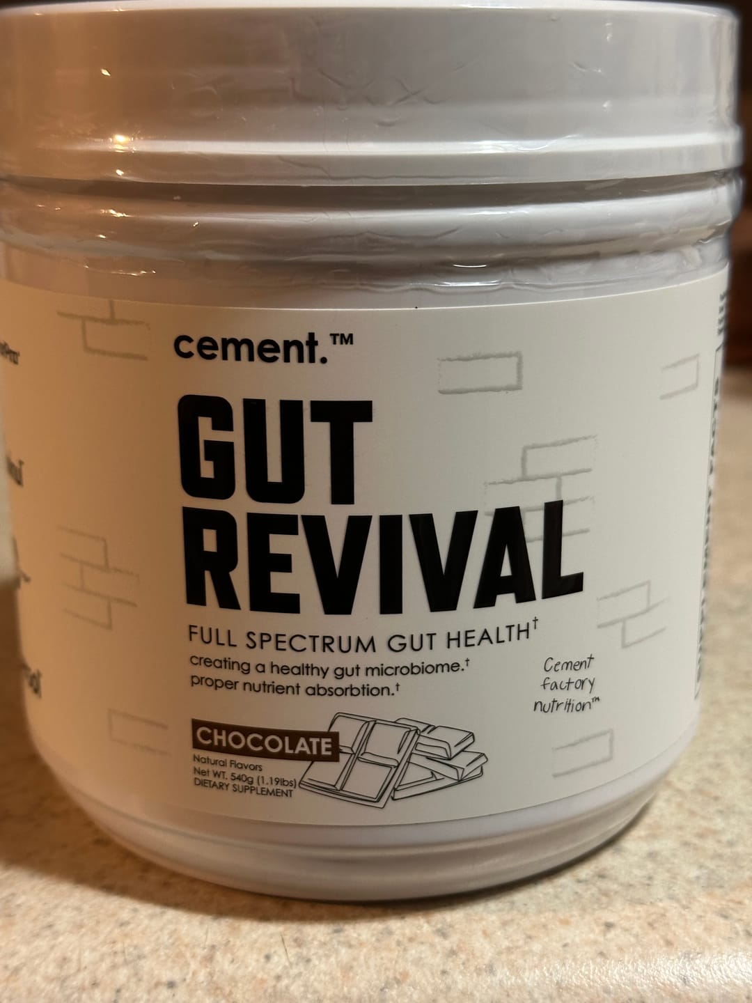 Customer photo review of Cement Factory GUT REVIVAL Gut Health Formula - Chocolate
