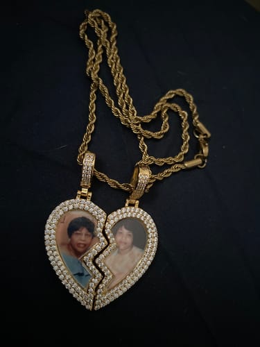 Customer photo review of HEART PIECES PHOTO PENDANT