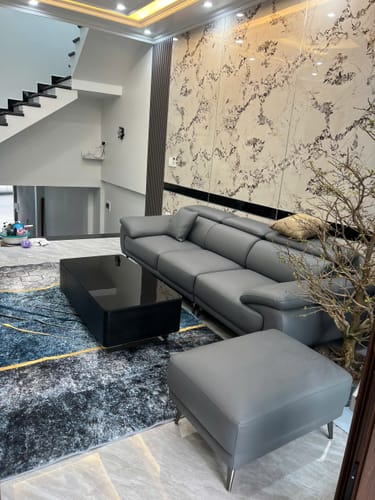 Customer photo review of Bàn trà hình chữ nhật, mặt đá ceramic, chân inox sáng bóng - Stefano