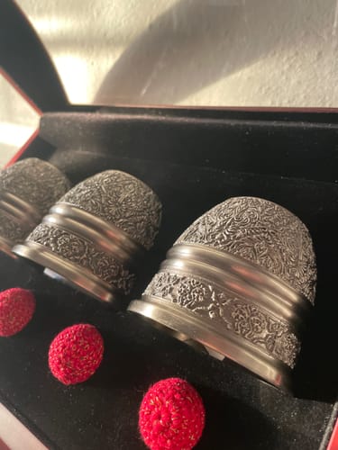 Customer photo review of ARTISAN ENGRAVED CUPS AND BALLS BY TCC
