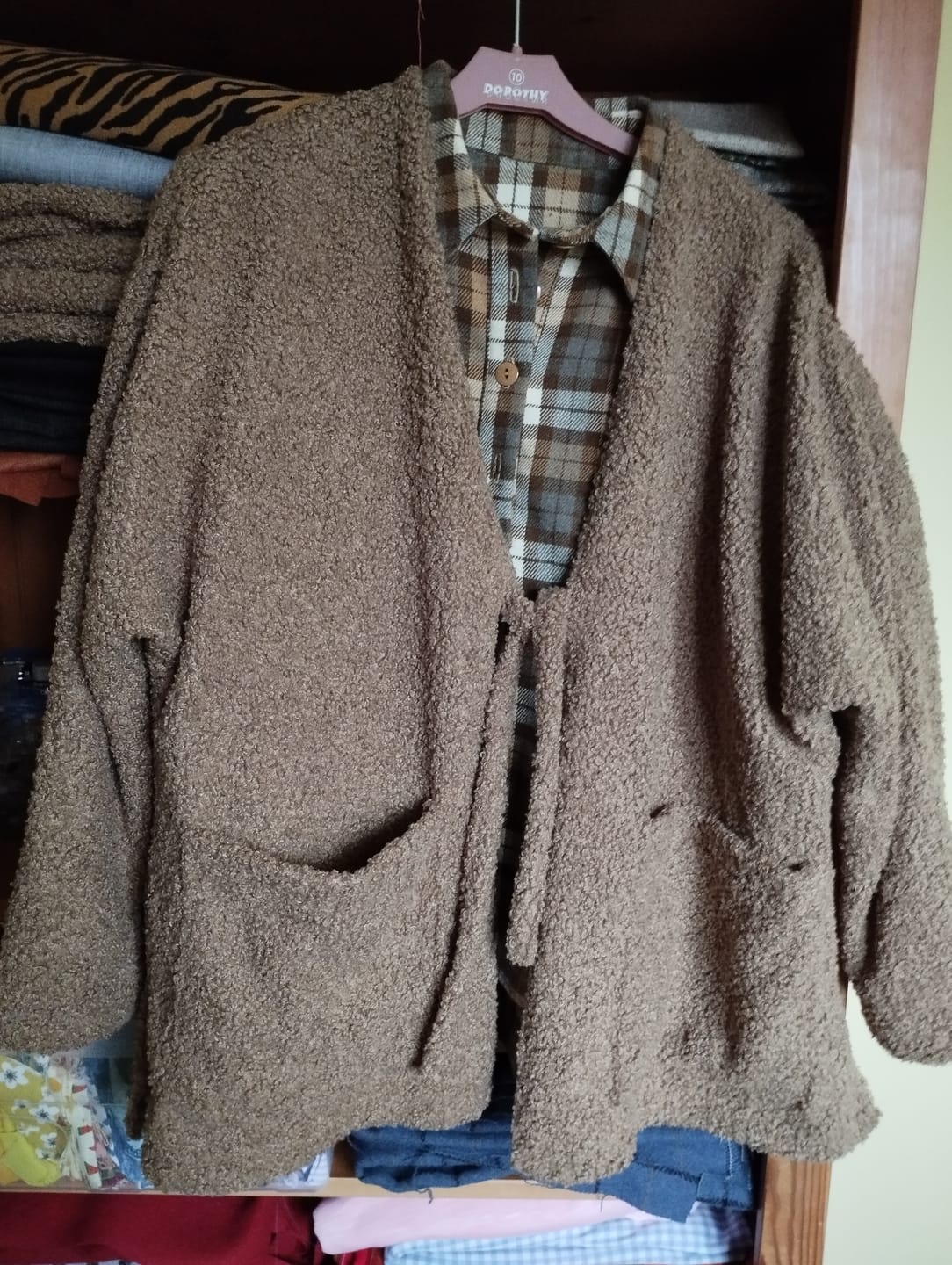 Customer photo review of Plain Sheep Loop Boucle Fabric