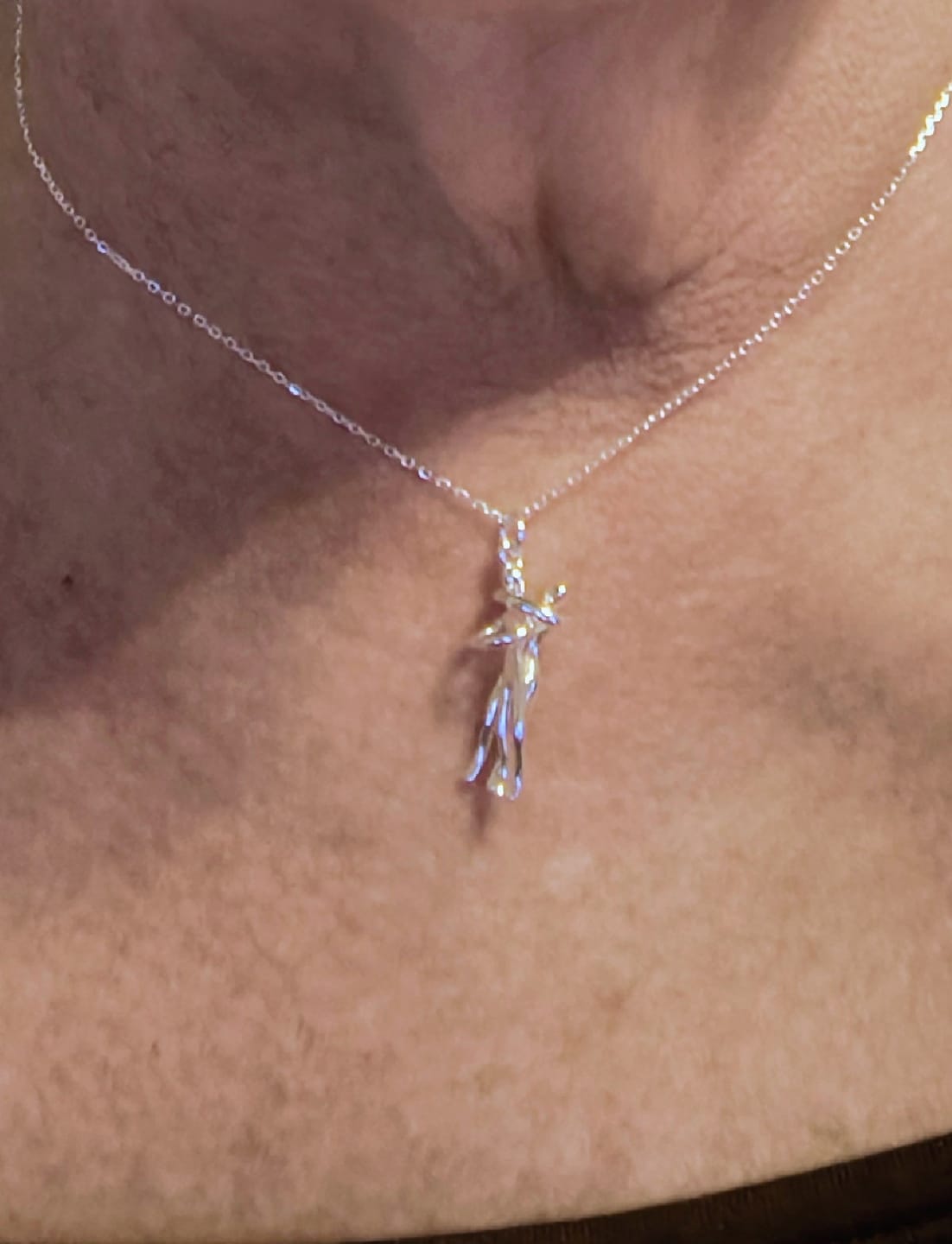 Customer photo review of Couple's Hugging Pendant Necklace