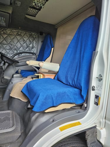 Customer photo review of Car Seat Towel BLUE
