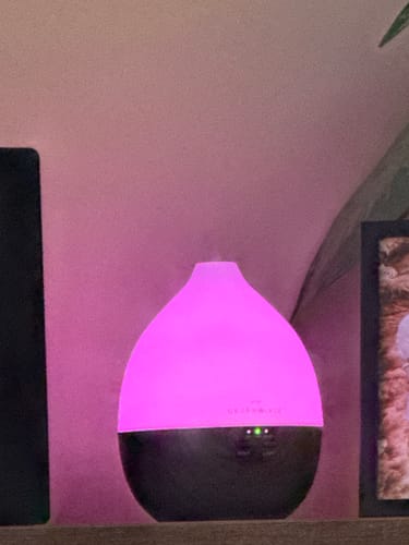 Fotorecensie van een klant over Nimbus 2.0 tevens nachtlampje - Geurwolkje® Diffuser - Donker hout - 200 ml