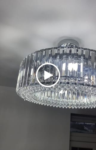 Customer video review of Modern Round Crystal Chandelier