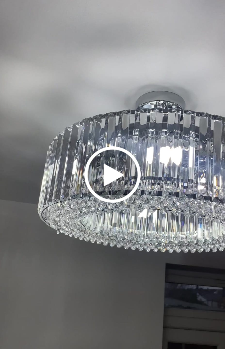 Customer video review of Modern Round Crystal Chandelier