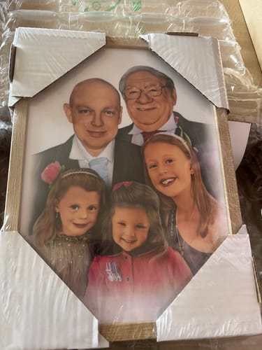 Customer photo review of Charlie's Drawings' Emotional Family Portraits