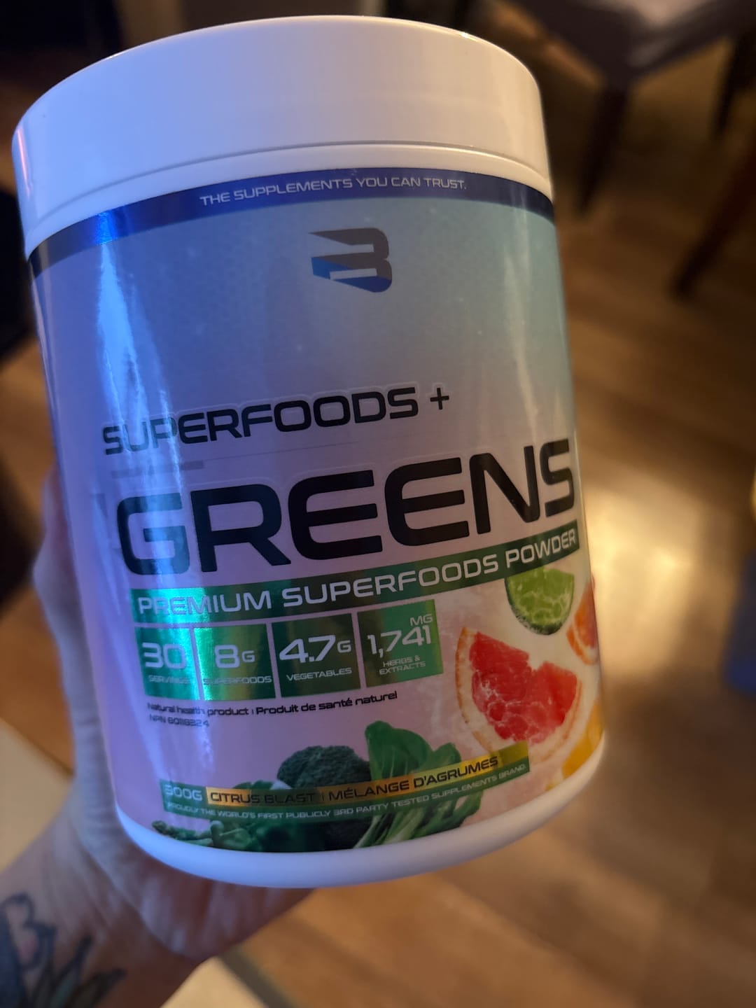 Customer photo review of Believe Supplements - Superfoods + Greens - 300g