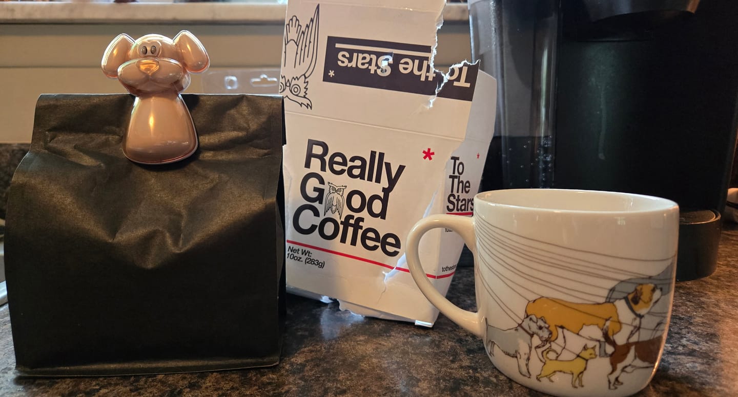 Customer photo review of To The Stars Really Good Coffee