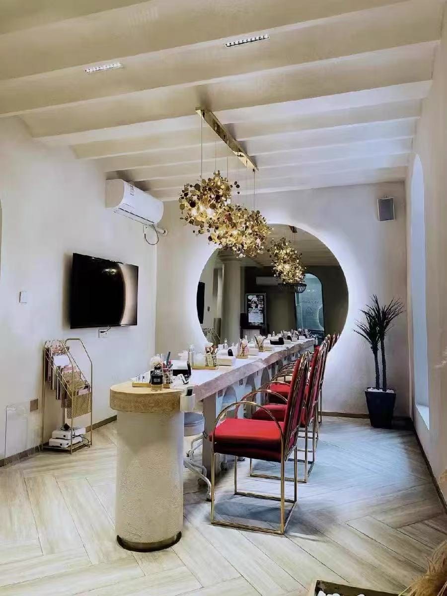 Customer photo review of WOMO Argent/Gold Cloud Multi Pendant Chandelier-WM2042